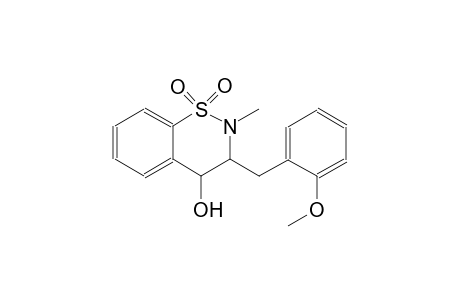 2H-1,2-benzothiazin-4-ol, 3,4-dihydro-3-[(2-methoxyphenyl)methyl]-2-methyl-, 1,1-dioxide