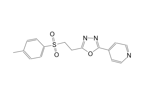 pyridine, 4-[5-[2-[(4-methylphenyl)sulfonyl]ethyl]-1,3,4-oxadiazol-2-yl]-