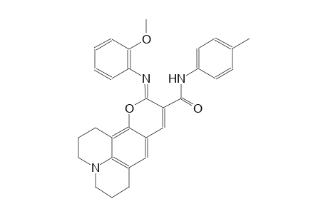 1H,5H,11H-[1]benzopyrano[6,7,8-ij]quinolizine-10-carboxamide, 2,3,6,7-tetrahydro-11-[(2-methoxyphenyl)imino]-N-(4-methylphenyl)-, (11Z)-