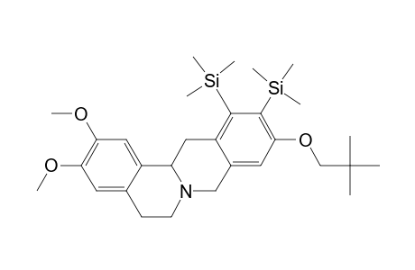 6H-Dibenzo[a,g]quinolizine, 10-(2,2-dimethylpropoxy)-5,8,13,13a-tetrahydro-2,3-dimethoxy-11,12-bi s(trimethylsilyl)-