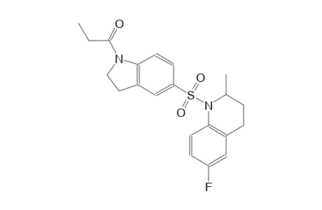 6-fluoro-2-methyl-1-[(1-propionyl-2,3-dihydro-1H-indol-5-yl)sulfonyl]-1,2,3,4-tetrahydroquinoline