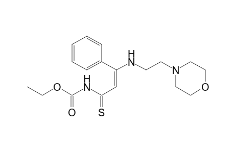 Carbamic acid, N-[3-[[2-(4-morpholinyl)ethyl]amino]-3-phenyl-1-thioxo-2-propen-1-yl]-, ethyl ester