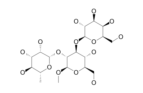 METHYL-2-O-(ALPHA-L-RHAMNOPYRANOSYL)-3-0-(BETA-D-GALACTOPYRANOSYL)-BETA-D-GLUCOPYRANOSIDE