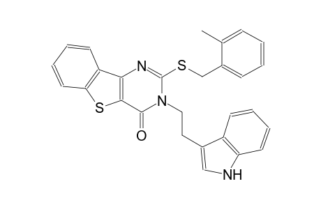 3-[2-(1H-indol-3-yl)ethyl]-2-[(2-methylbenzyl)sulfanyl][1]benzothieno[3,2-d]pyrimidin-4(3H)-one