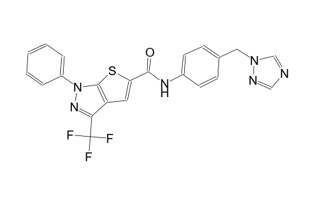 1H-thieno[2,3-c]pyrazole-5-carboxamide, 1-phenyl-N-[4-(1H-1,2,4-triazol-1-ylmethyl)phenyl]-3-(trifluoromethyl)-