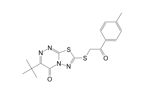 3-tert-butyl-7-{[2-(4-methylphenyl)-2-oxoethyl]sulfanyl}-4H-[1,3,4]thiadiazolo[2,3-c][1,2,4]triazin-4-one