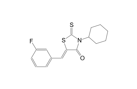 (5Z)-3-cyclohexyl-5-(3-fluorobenzylidene)-2-thioxo-1,3-thiazolidin-4-one