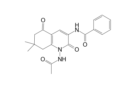 N-[1-(Acetylamino)-1,2,5,6,7,8-hexahydro-7,7-dimethyl-2,5-dioxo-3-quinoloinyl]benzamide