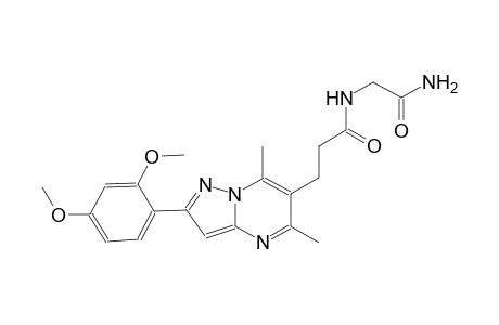 pyrazolo[1,5-a]pyrimidine-6-propanamide, N-(2-amino-2-oxoethyl)-2-(2,4-dimethoxyphenyl)-5,7-dimethyl-