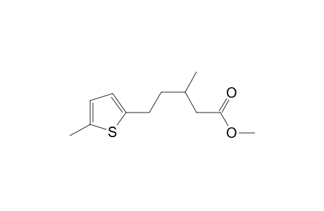 methyl 3-methyl-5-(5-methyl-2-thienyl)pentanoate