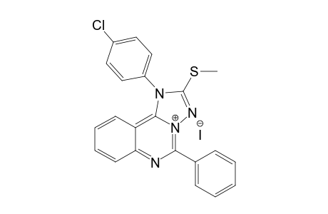 1-(4-Chlorophenyl)-2-methylthio-5-phenyl-1,3,4-triazo[2,3-c]quinazoline iodide