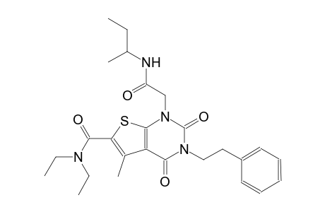 thieno[2,3-d]pyrimidine-1-acetamide, 6-[(diethylamino)carbonyl]-1,2,3,4-tetrahydro-5-methyl-N-(1-methylpropyl)-2,4-dioxo-3-(2-phenylethyl)-