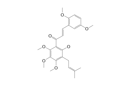 1-[2-HYDROXY-3-(3-METHYL-2-BUTENYL)-4,5,6-TRIMETHOXYPHENYL]-3-(2,5-DIMETHOXYPHENYL)-PROPENONE