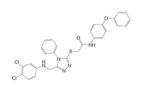 2-({5-[(3,4-dichloroanilino)methyl]-4-phenyl-4H-1,2,4-triazol-3-yl}sulfanyl)-N-(4-phenoxyphenyl)acetamide