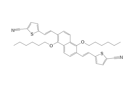 5-[(E)-2-[6-[(E)-2-(5-cyano-2-thienyl)vinyl]-1,5-dihexoxy-2-naphthyl]vinyl]thiophene-2-carbonitrile