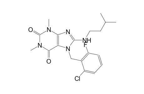 7-(2-chloro-6-fluorobenzyl)-8-(isopentylamino)-1,3-dimethyl-3,7-dihydro-1H-purine-2,6-dione