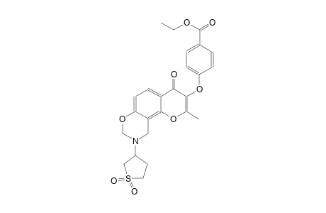 benzoic acid, 4-[[9,10-dihydro-2-methyl-4-oxo-9-(tetrahydro-1,1-dioxido-3-thienyl)-4H,8H-pyrano[2,3-f][1,3]benzoxazin-3-yl]oxy]-, ethyl ester