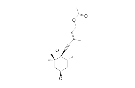 (+)-1(Z)-(1R,4R,6S)-1-(5-Acetoxy-3-methylpent-3-en-1-ynyl)-2,2,6-trimethylcyclohexan-1,4-diol