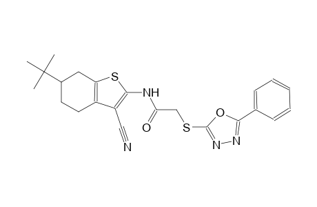 N-(6-tert-butyl-3-cyano-4,5,6,7-tetrahydro-1-benzothien-2-yl)-2-[(5-phenyl-1,3,4-oxadiazol-2-yl)sulfanyl]acetamide