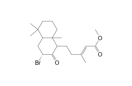(3R)-1-(4'-methoxycarbonyl-3'-methylbut-3'-enyl)-3-bromo-5,5,8a-trimethyl-perhydronaphthalen-2-one