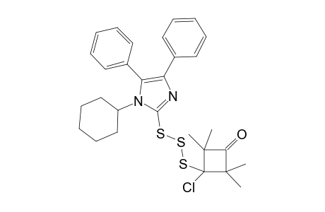 3-Chloro-3-[(1'-cyclohexyl-4',5'-diphenyl-1H-imidazol-2'-yl)trisulfanyl]-2,2,4,4-tetramethylcyclobutanone