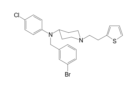 N-(3-Bromobenzyl)-N-(4-chlorophenyl)-1-[(2-thiophen-2-yl)ethyl]-piperidin-4-amine