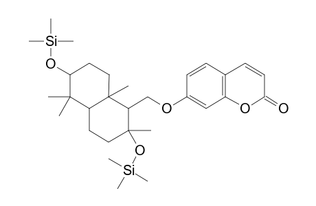 7-[(2,6-Dihydroxy-2,5,5,8A-tetramethyl-3,4,4A,6,7,8-hexahydro-1H-naphthalen-1-yl)methoxy]chromen-2-one, 2tms