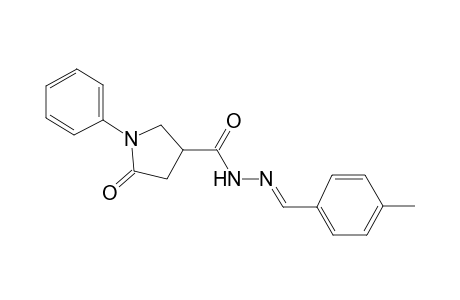N'-[(E)-(4-Methylphenyl)methylidene]-5-oxo-1-phenyl-3-pyrrolidinecarbohydrazide