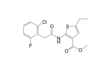 methyl 2-{[(2-chloro-6-fluorophenyl)acetyl]amino}-5-ethyl-3-thiophenecarboxylate