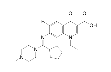 1-Ethyl-6-fluoro-7-[(4-methylpiperazine)(cyclopentyl)methyleneamino]-4-oxo-1,4-dihydroquinoline-3-carboxylic acid