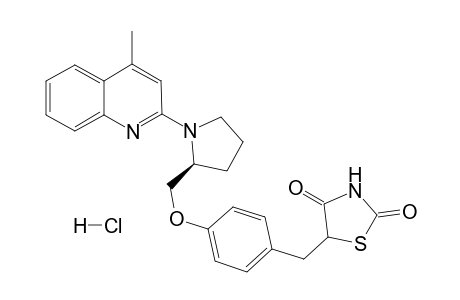 5-[4-[[1-(4-Methylquinolin-2-yl)-(2S)-pyrrolildin-2-yl]methoxy]phenylmethyl]thiazolidin-2,4-dione Hydrochloride