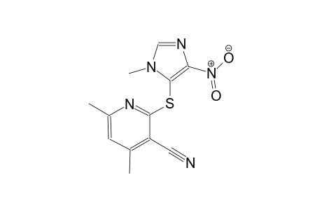 4,6-dimethyl-2-[(1-methyl-4-nitro-1H-imidazol-5-yl)sulfanyl]nicotinonitrile