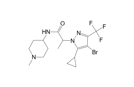 2-[4-bromo-5-cyclopropyl-3-(trifluoromethyl)-1H-pyrazol-1-yl]-N-(1-methyl-4-piperidinyl)propanamide