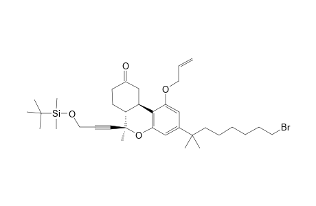 1-Allyloxy-3-(7-bromo-1,1-dimethylheptyl)-6-methyl-6-[3-(tert-butyldimethylsiloxy)propynyl]-6a,7,8,9,10,10a-hexahydrobenzo[b]chroman-9-one