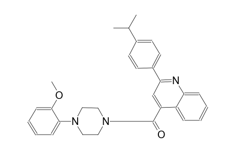 2-(4-{[2-(4-isopropylphenyl)-4-quinolinyl]carbonyl}-1-piperazinyl)phenyl methyl ether