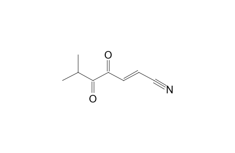 (E)-6-Methyl-4,5-dioxo-hept-2-ene-nitrile