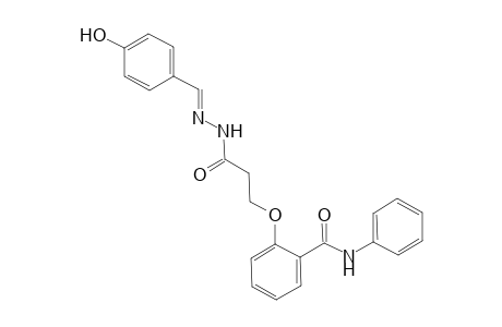 2-{2'-[(p-Hydroxybenzylidene)-hydrazinocarbonyl]ethoxy}-N-phenylbenzamide