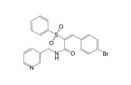 (2E)-3-(4-bromophenyl)-2-(phenylsulfonyl)-N-(3-pyridinylmethyl)-2-propenamide