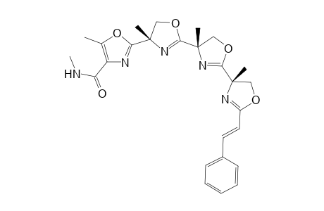 N,5-dimethyl-2-[(4S)-4-methyl-2-[(4S)-4-methyl-2-[(4S)-4-methyl-2-[(E)-2-phenylethenyl]-5H-1,3-oxazol-4-yl]-5H-1,3-oxazol-4-yl]-5H-1,3-oxazol-4-yl]-1,3-oxazole-4-carboxamide