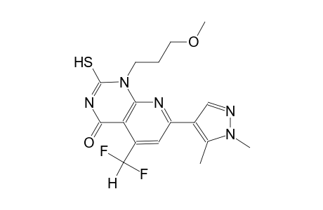 pyrido[2,3-d]pyrimidin-4(1H)-one, 5-(difluoromethyl)-7-(1,5-dimethyl-1H-pyrazol-4-yl)-2-mercapto-1-(3-methoxypropyl)-
