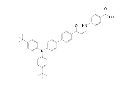 4-[[3-[4-[4-(4-tert-butyl-N-(4-tert-butylphenyl)anilino)phenyl]phenyl]-3-oxo-prop-1-enyl]amino]benzoic acid