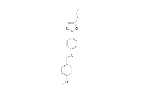 1-(4-METHOXY-BENZYLIDENEAMINO)-4-(2-ETHYLTHIO-1,3,4-OXADIAZOLE-5-YL)-BENZENE