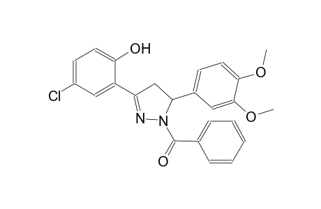 2-[1-benzoyl-5-(3,4-dimethoxyphenyl)-4,5-dihydro-1H-pyrazol-3-yl]-4-chlorophenol