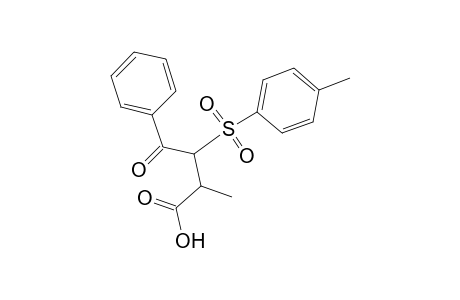 2-Methyl-3-(4-methylphenyl)sulfonyl-4-oxidanylidene-4-phenyl-butanoic acid