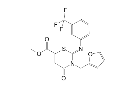 2H-1,3-thiazine-6-carboxylic acid, 3-(2-furanylmethyl)-3,4-dihydro-4-oxo-2-[[3-(trifluoromethyl)phenyl]imino]-, methyl ester, (2Z)-