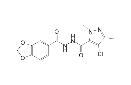 N'-(1,3-benzodioxol-5-ylcarbonyl)-4-chloro-1,3-dimethyl-1H-pyrazole-5-carbohydrazide