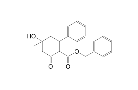 cyclohexanecarboxylic acid, 4-hydroxy-4-methyl-2-oxo-6-phenyl-, phenylmethyl ester
