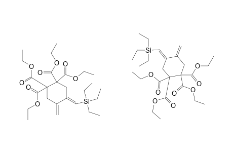 (E)-1,1,2,2-TETRACARBOETHOXY-4-METHYLENE-5-(TRIETHYLSILYLMETHYLENE)-CYCLOHEXANE