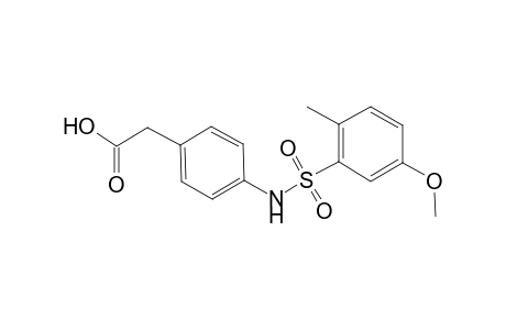 (4-{[(5-methoxy-2-methylphenyl)sulfonyl]amino}phenyl)acetic acid