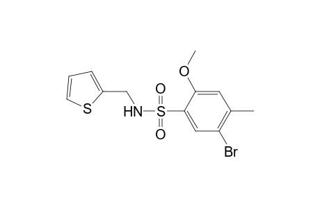 5-Bromo-2-methoxy-4-methyl-N-(thiophen-2-ylmethyl)benzene-1-sulfonamide